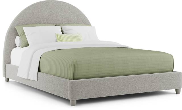 Kids Moonstone Gray Queen Upholstered Bed - Thumbnail - Image 1