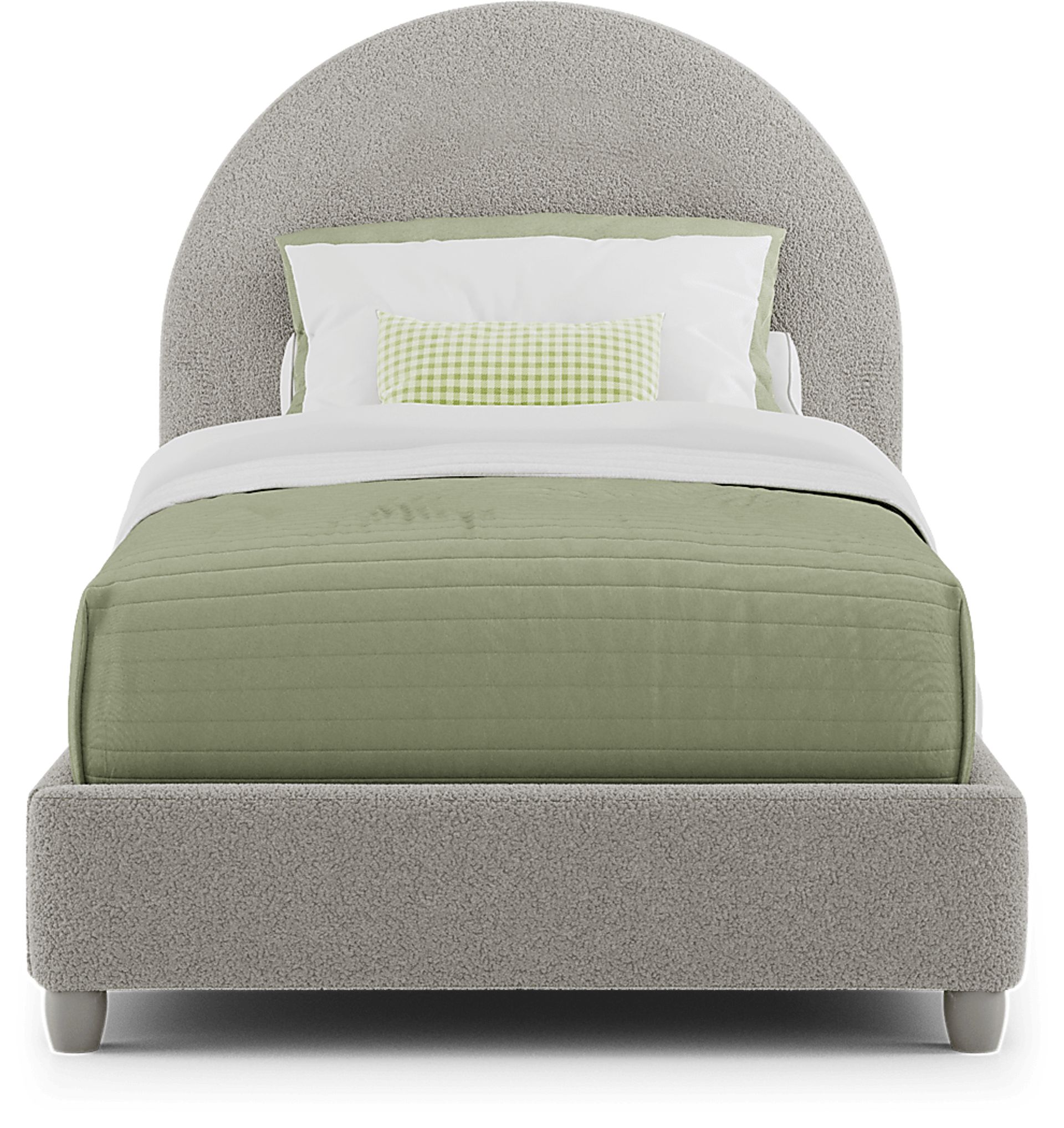Kids Moonstone Gray Twin Upholstered Bed - Image 2