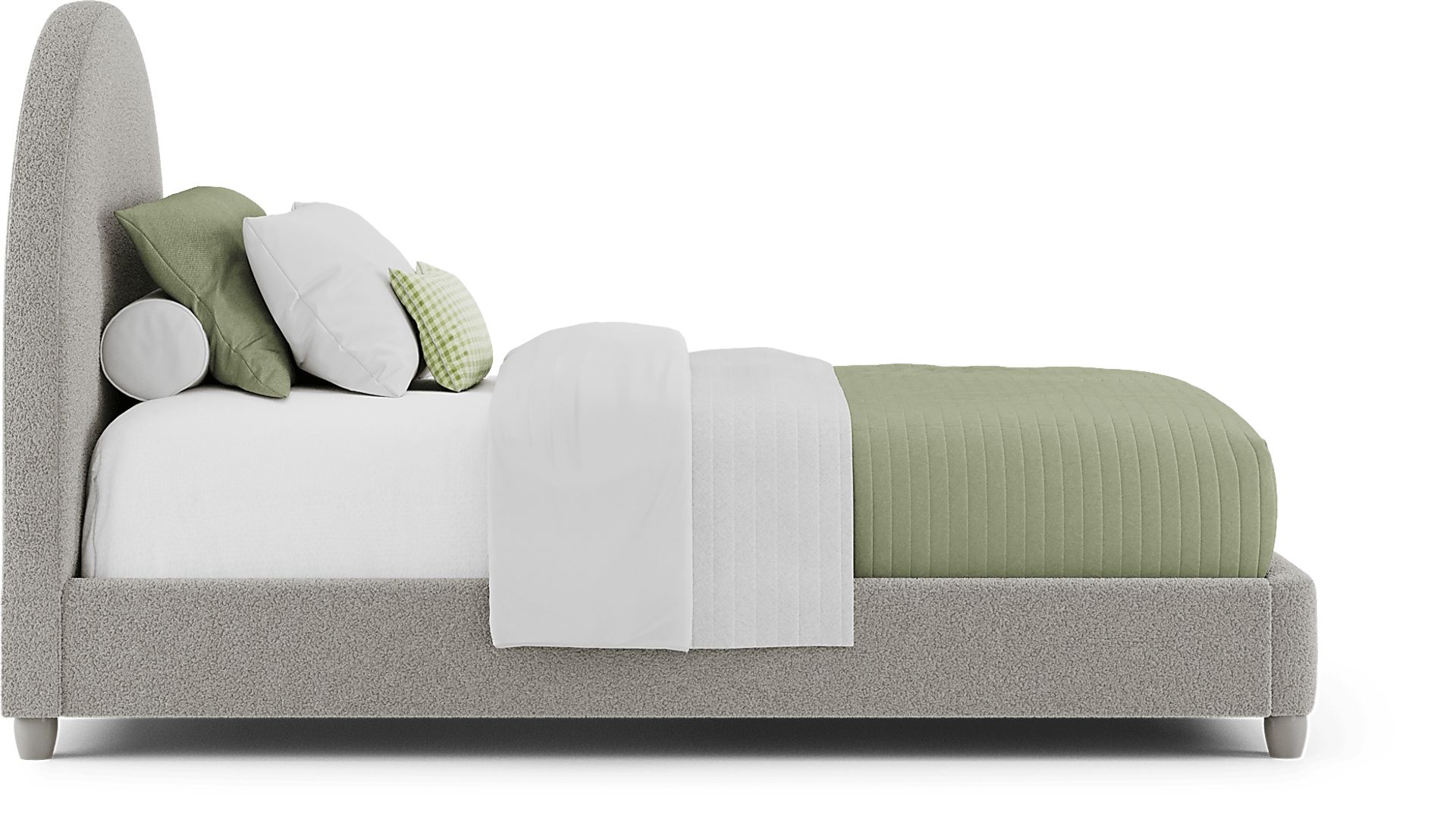 Kids Moonstone Gray Twin Upholstered Bed - Image 3
