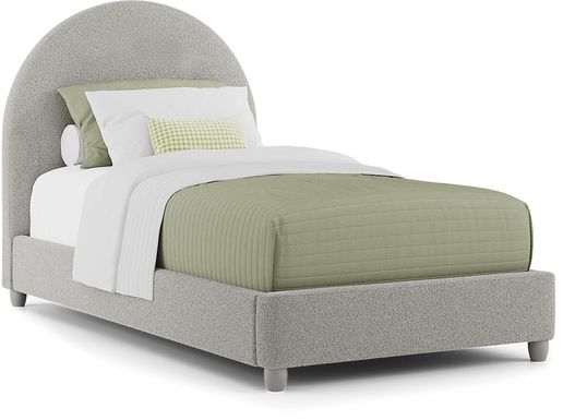 Kids Moonstone Gray 3 Pc Twin Upholstered Bed