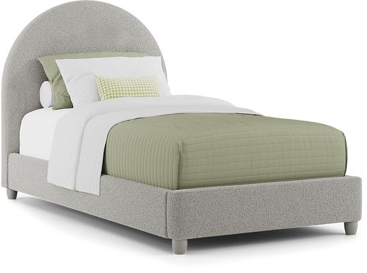 Kids Moonstone Gray Twin Upholstered Bed