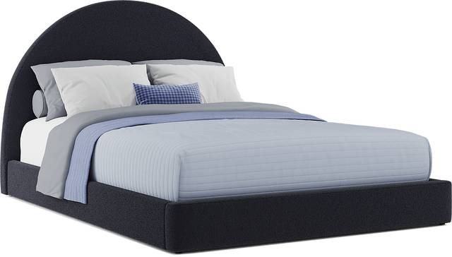 Kids Canyon Lake Java Bedroom with Moonstone Navy Queen Upholstered Bed - Thumbnail - Image 6
