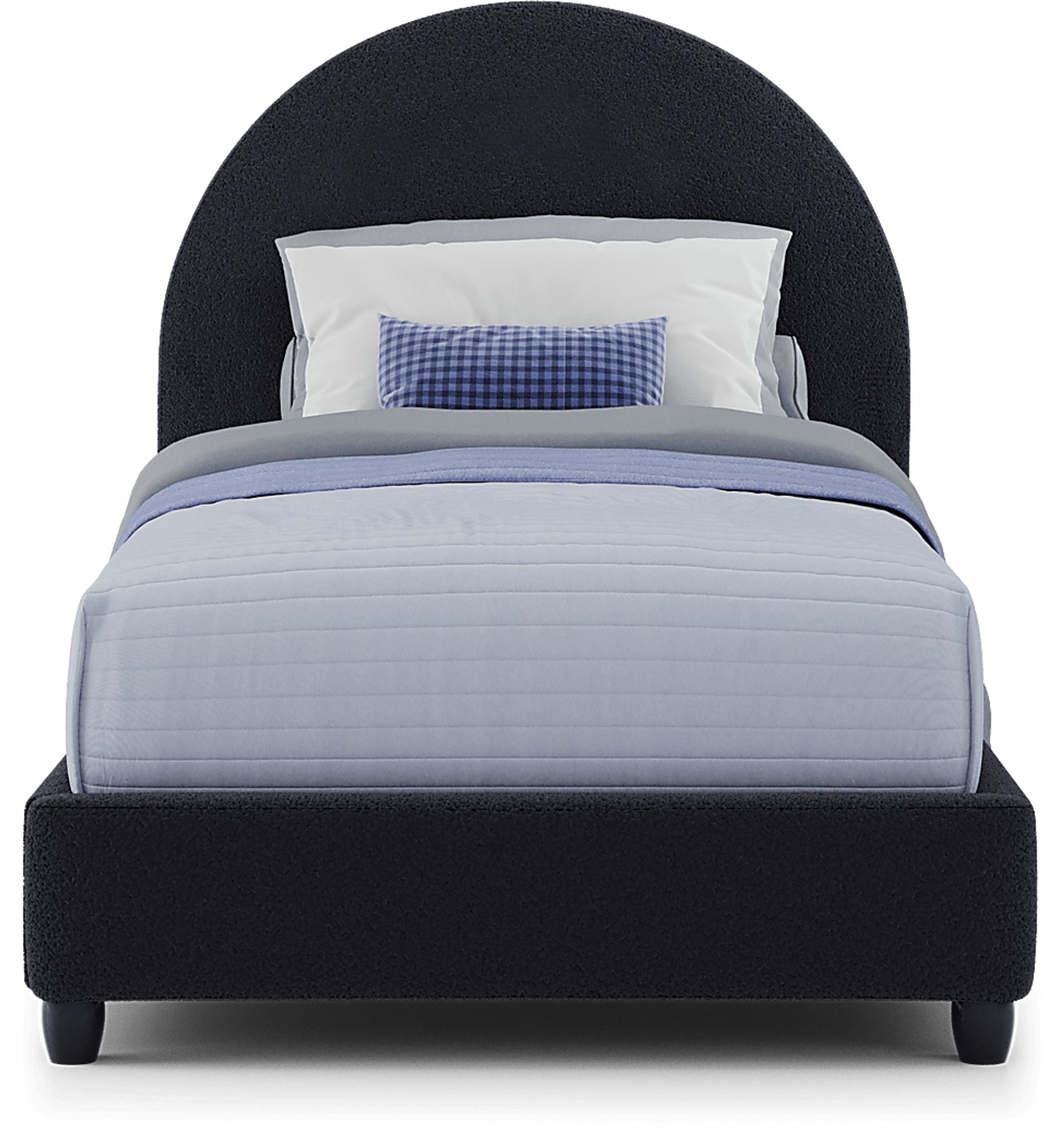 Kids Moonstone Navy Twin Upholstered Bed - Image 4