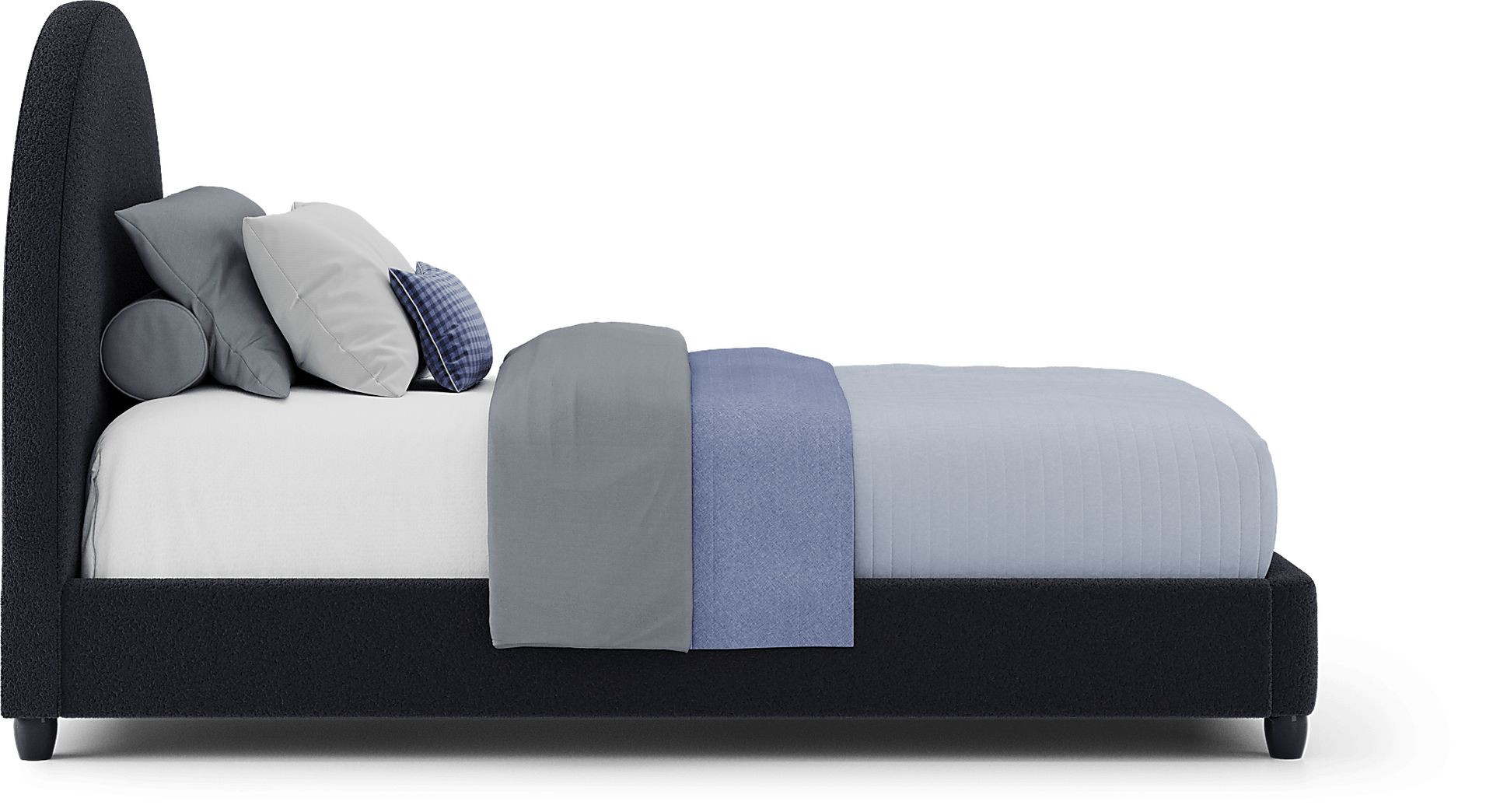 Kids Moonstone Navy Twin Upholstered Bed - Image 5