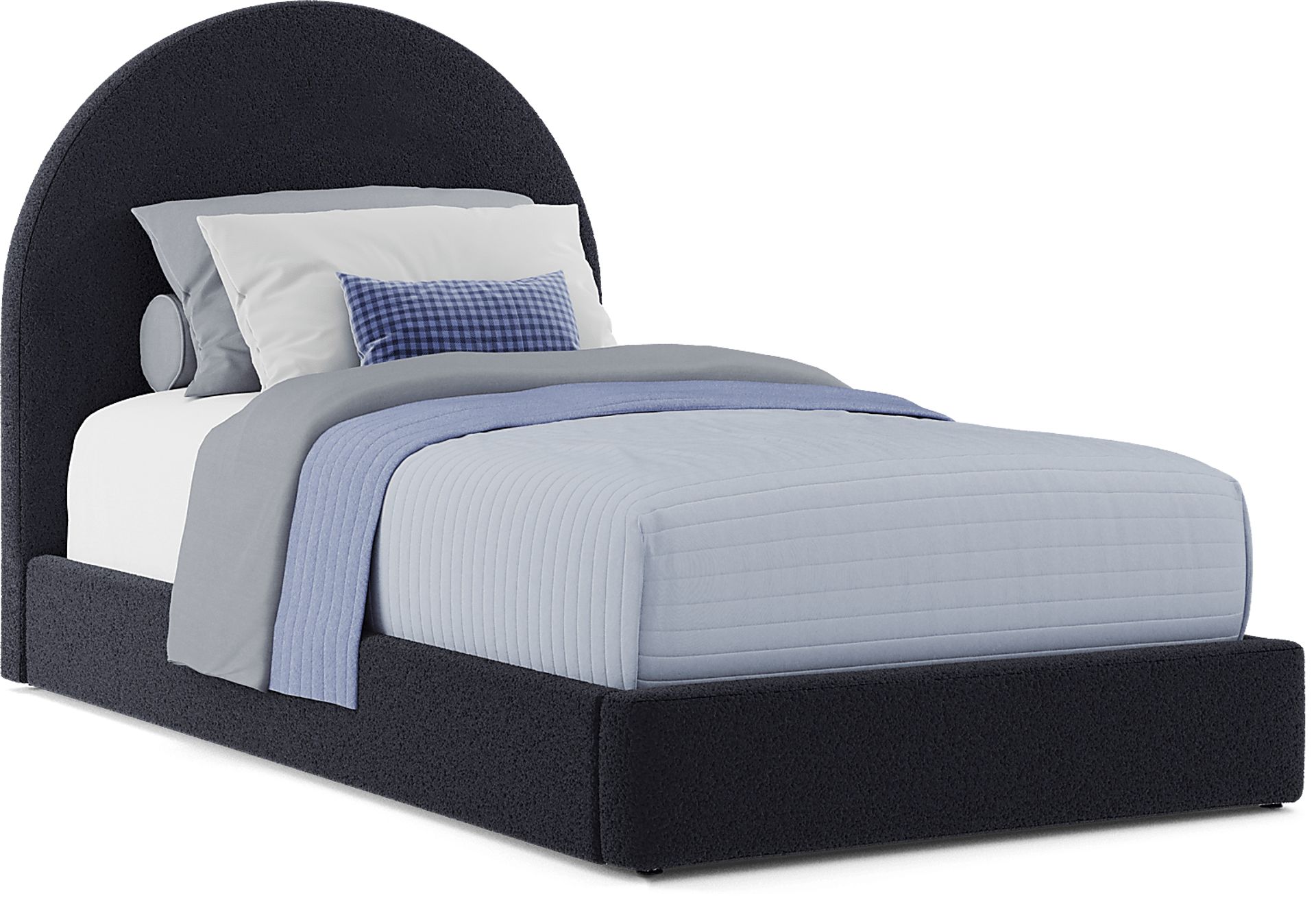 Kids Moonstone Navy Twin Upholstered Bed - Image 6