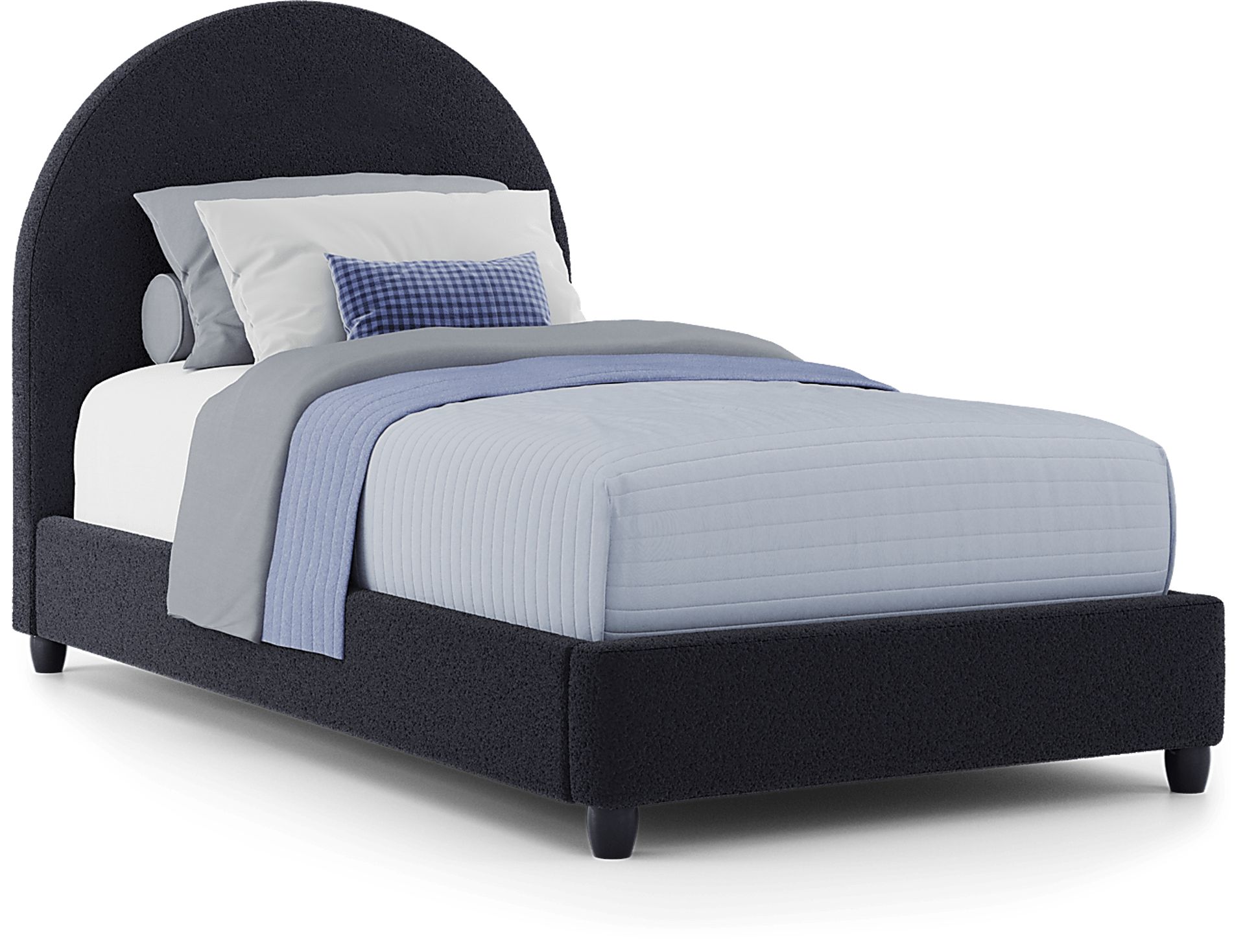 Kids Moonstone Navy Twin Upholstered Bed - Image 1