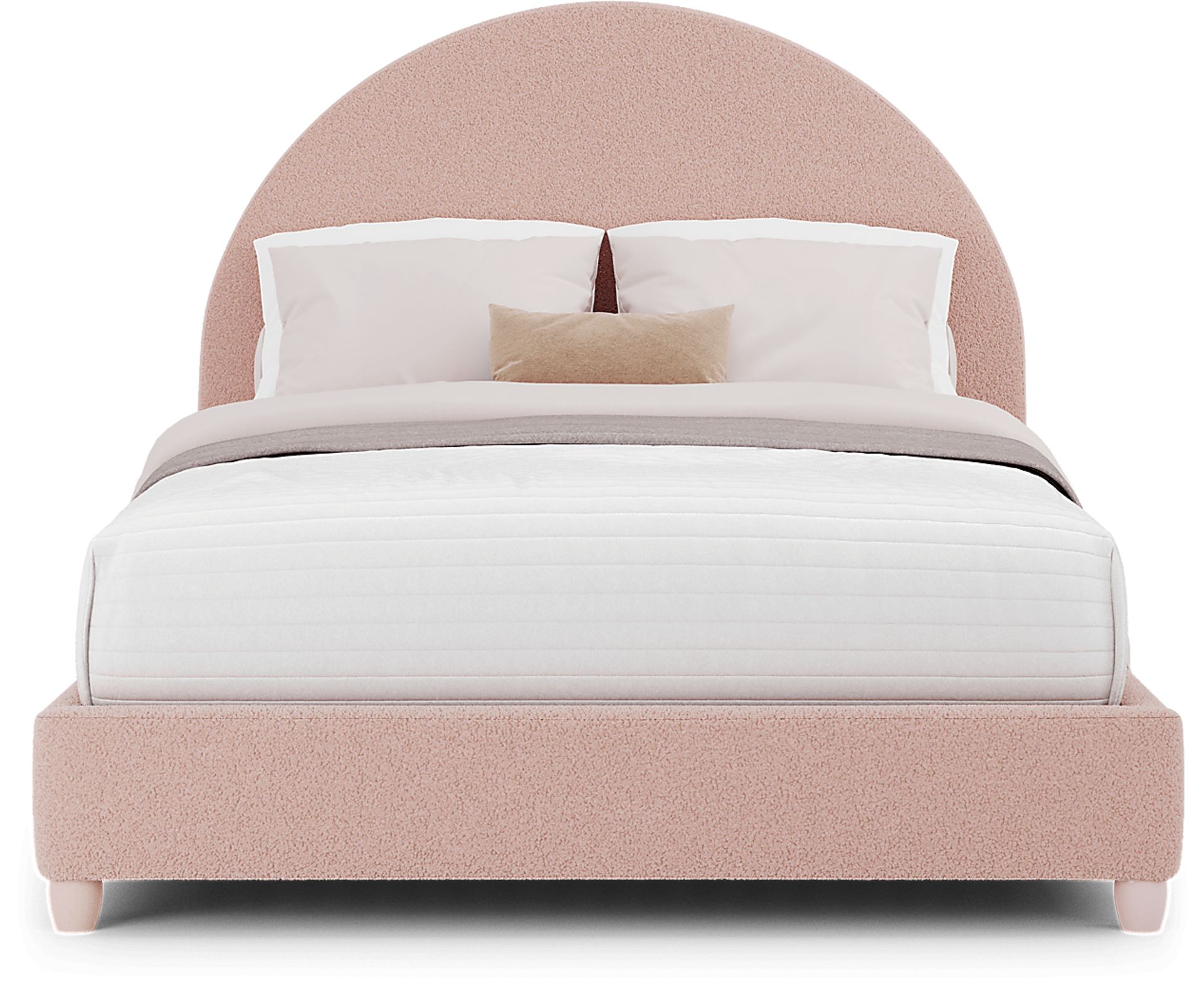 Kids Vivien Wirebrush Gray Bedroom with Moonstone Pink Full Upholstered Bed - Image 3