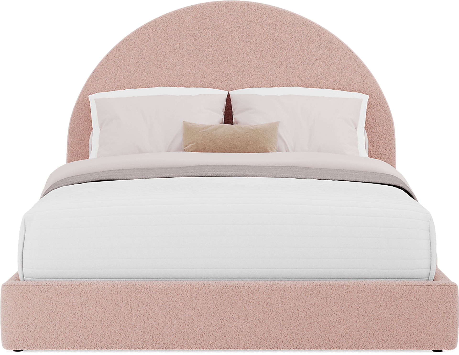 Kids Vivien Wirebrush Gray Bedroom with Moonstone Pink Full Upholstered Bed - Image 4