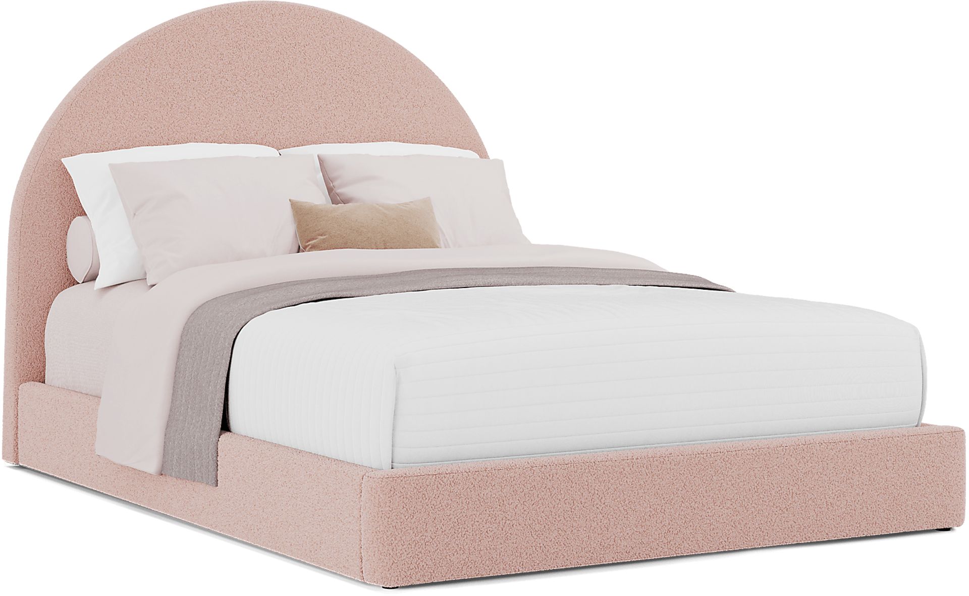 Kids Vivien Wirebrush Gray Bedroom with Moonstone Pink Full Upholstered Bed - Image 5