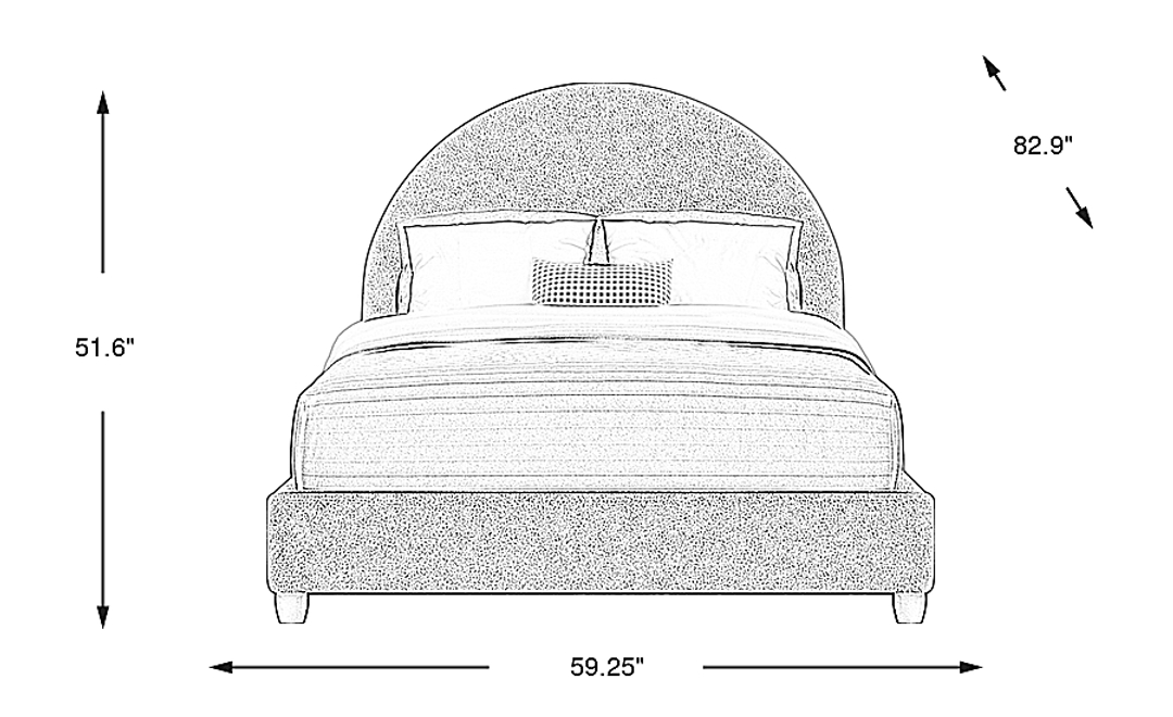 Kids Moonstone Pink Full Upholstered Bed