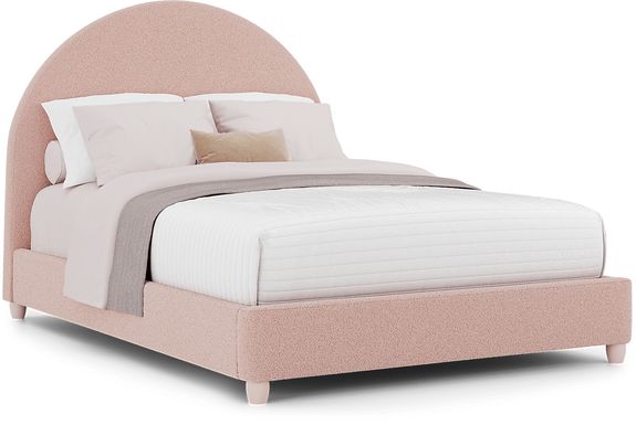 Kids Moonstone Pink Full Upholstered Bed