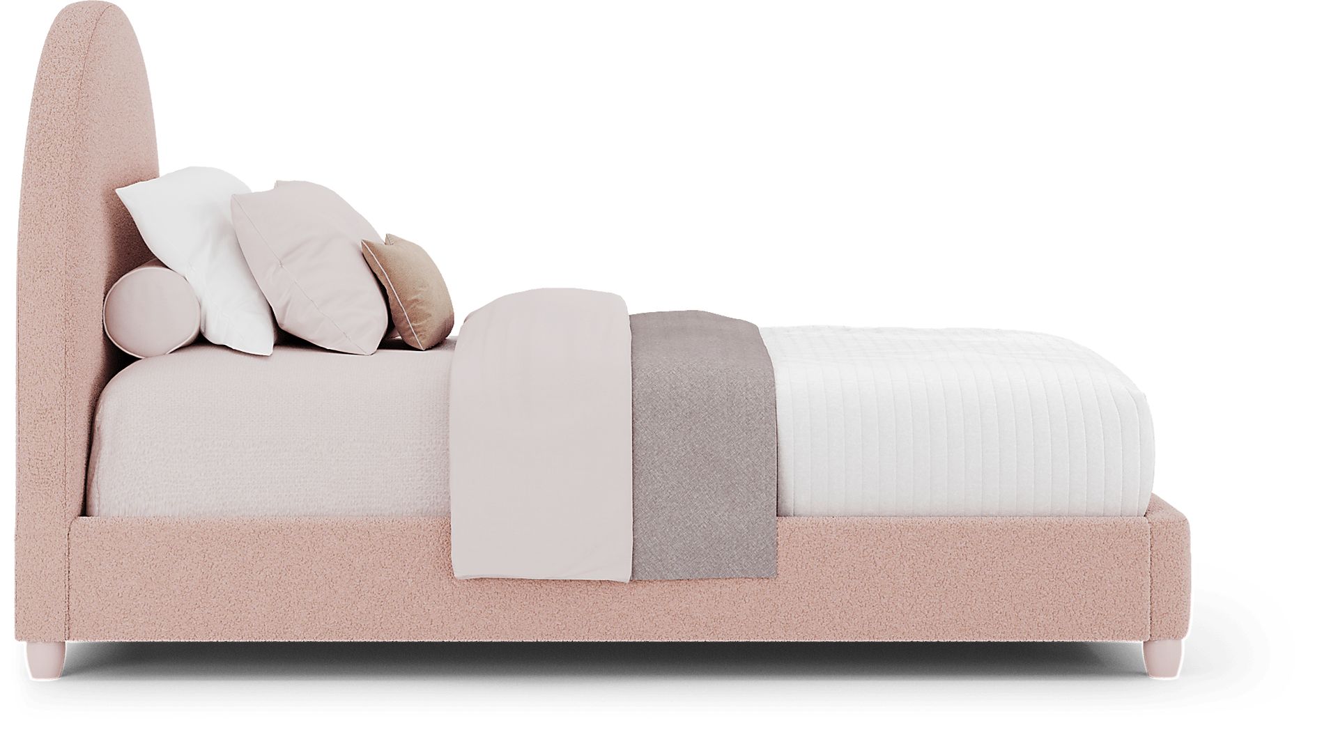 Kids Moonstone Pink Twin Upholstered Bed - Image 4