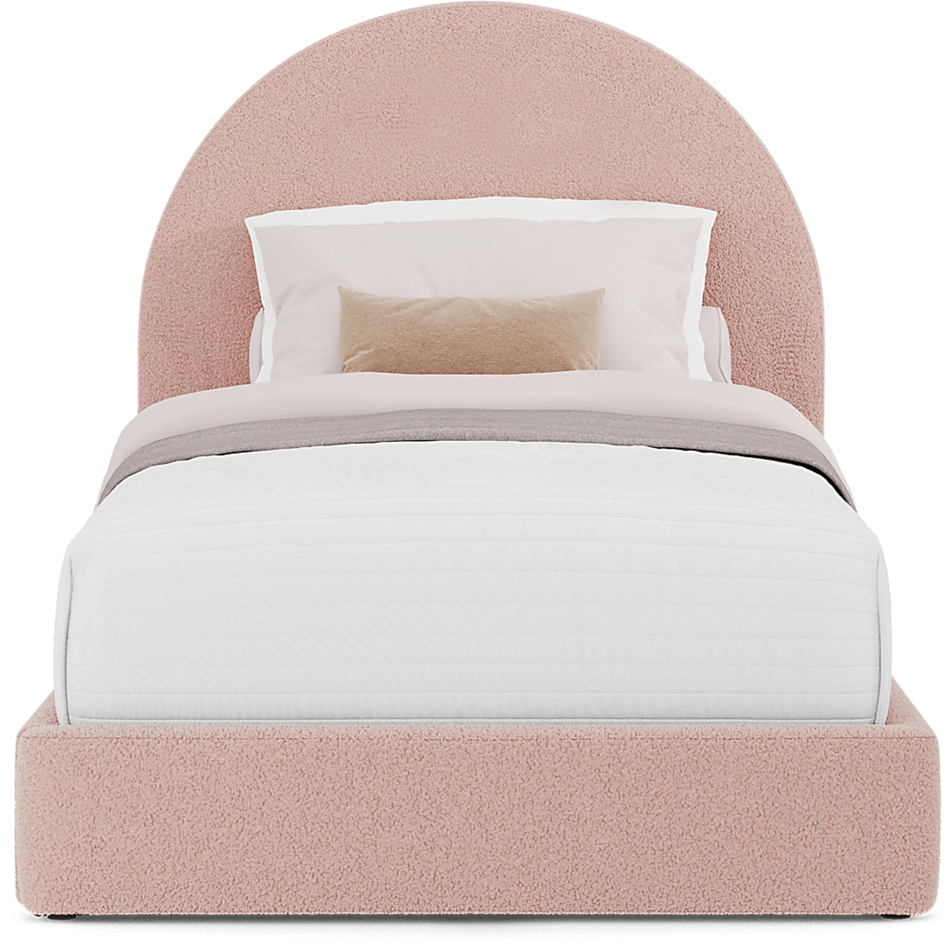 Kids Moonstone Pink Twin Upholstered Bed - Image 6