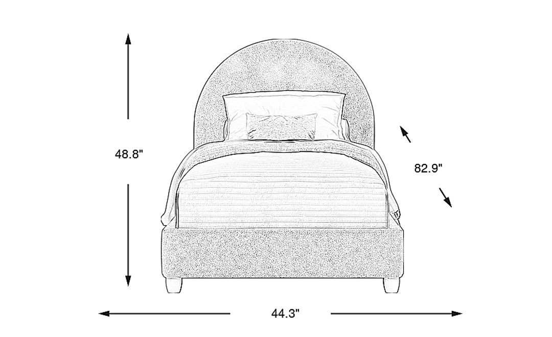 Kids Moonstone Pink Twin Upholstered Bed