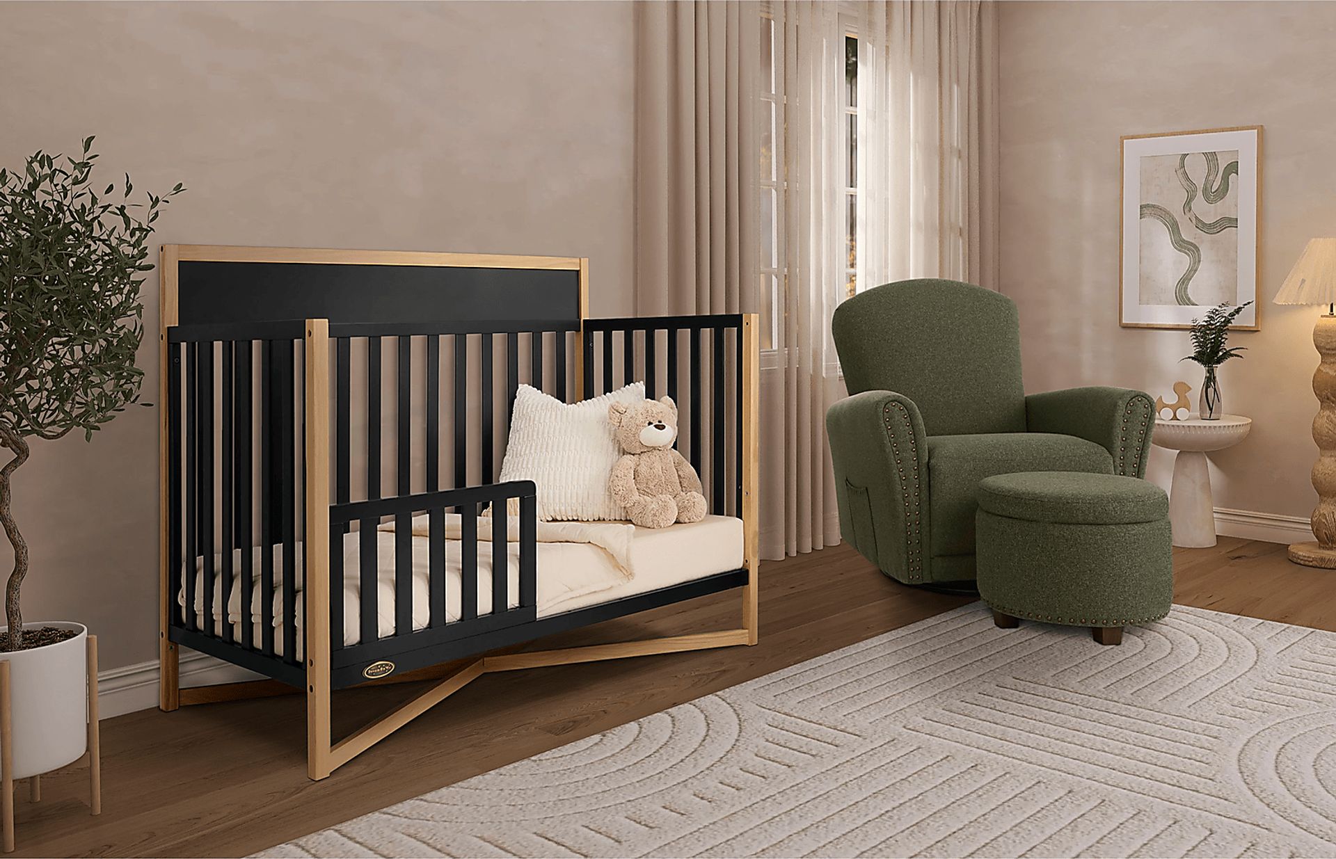 Kids Mosar Black Convertible Crib - Image 3
