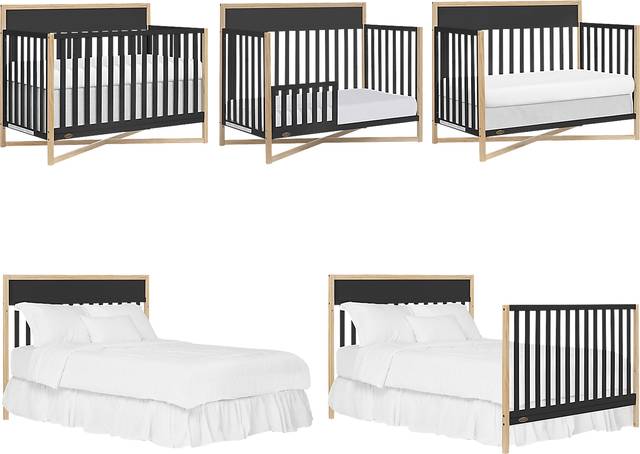 Kids Mosar Black Convertible Crib - Thumbnail - Image 4