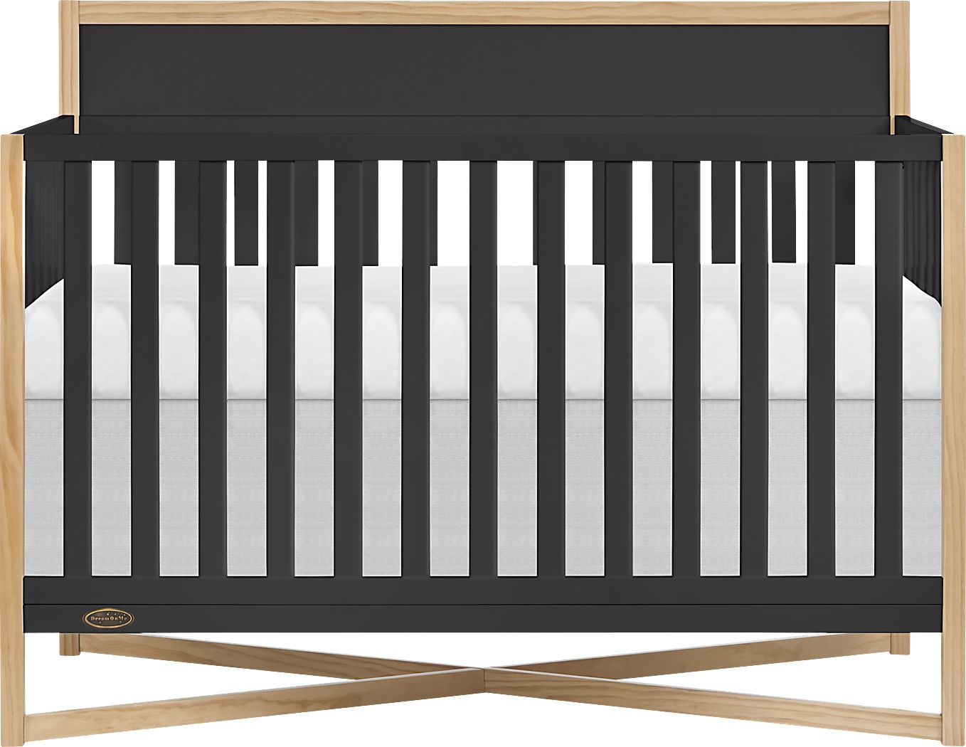 Kids Mosar Black Convertible Crib