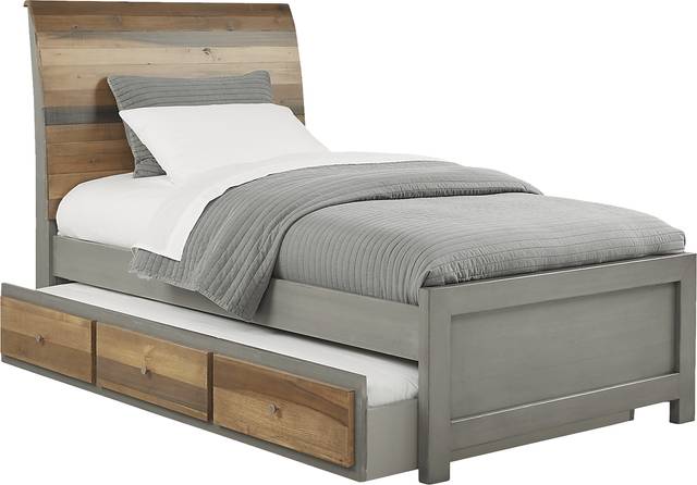 Kids Moss Creek 4 Pc Twin Sleigh Bed with Twin Storage Trundle - Thumbnail - Image 1