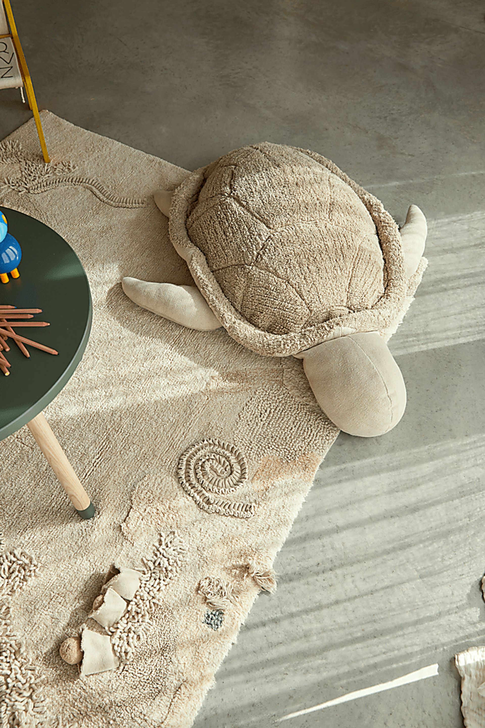 Kids Mrs Turtle Olive Pouf - Image 2