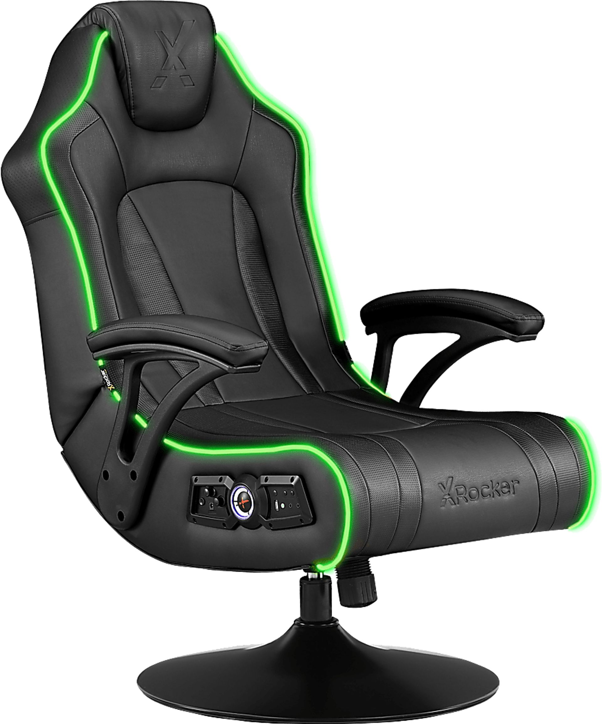 Kids Mundele Black LED Gaming Chair - Image 1