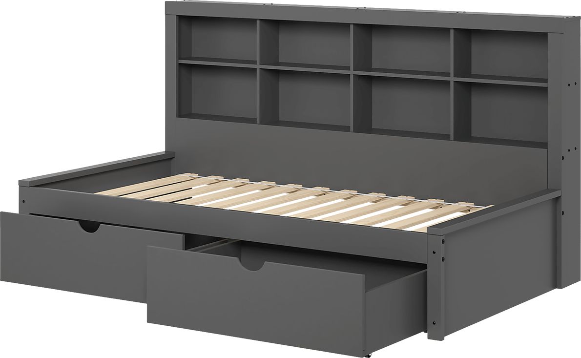 Kids Murifield Gray Twin Daybed with Storage