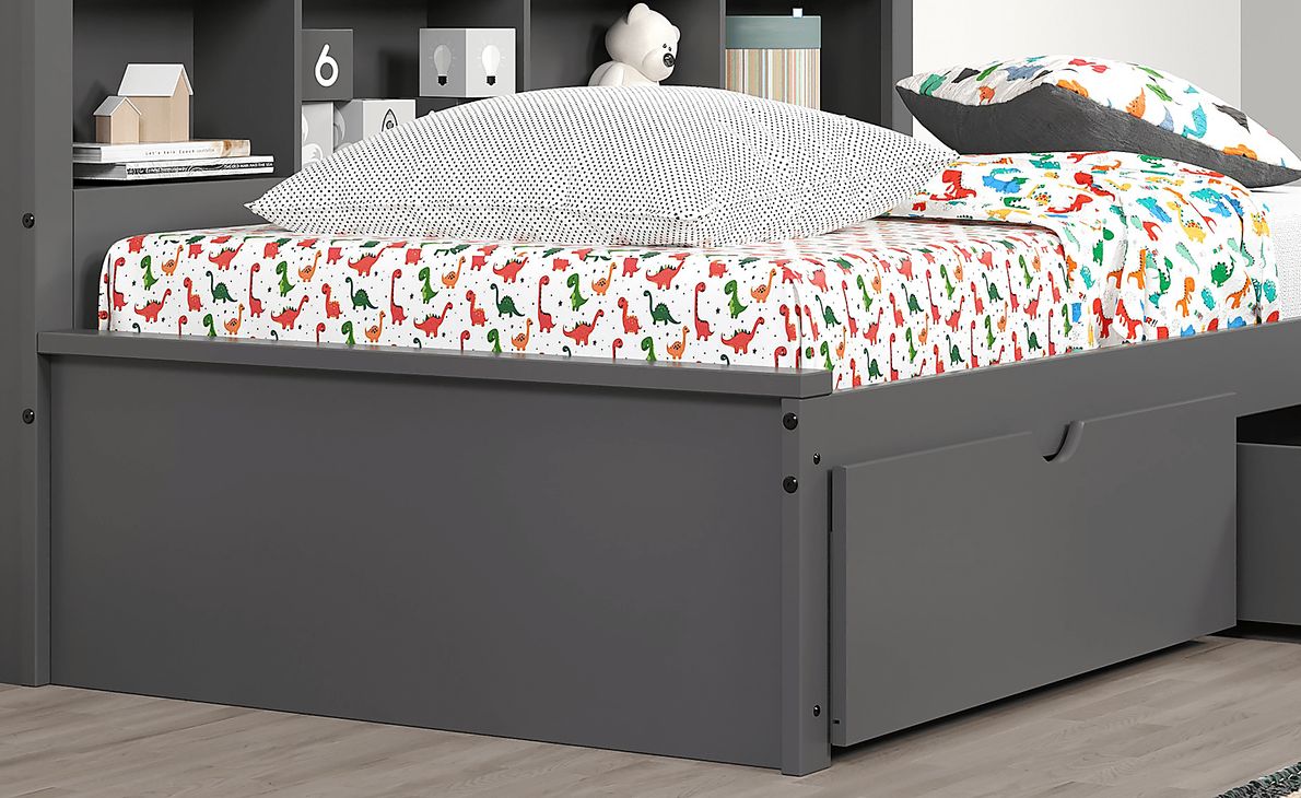 Kids Murifield Gray Twin Daybed with Storage
