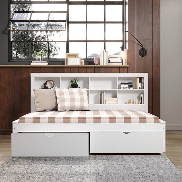Kids Murifield White Full Daybed with Storage - Thumbnail - Image 3