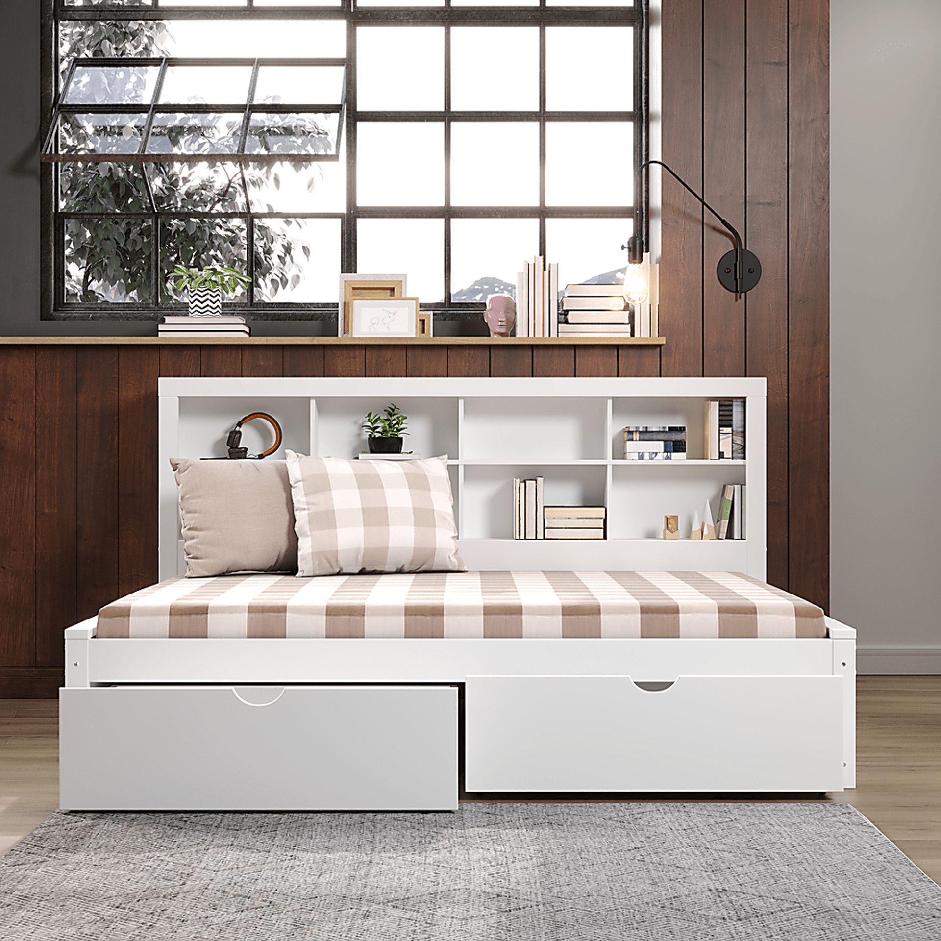 Kids Murifield White Full Daybed with Storage - Image 3
