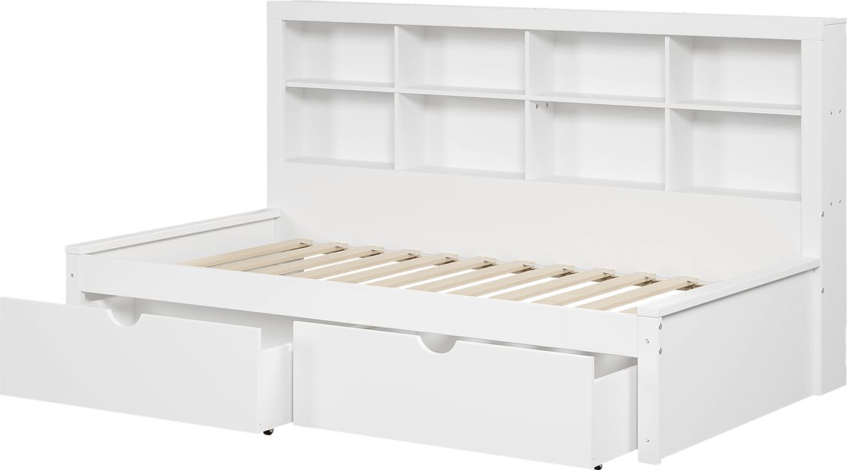 Kids Murifield White Twin Daybed with Storage
