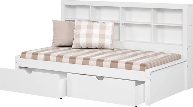 Kids Murifield White Twin Daybed with Storage - Thumbnail - Image 1