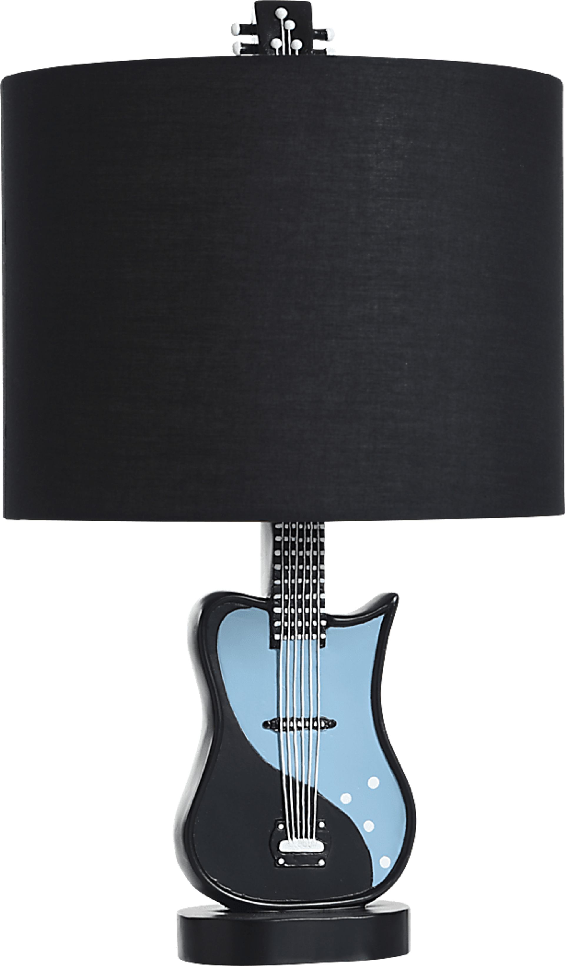 Kids Music Decor Black Guitar Table Lamp - Image 1