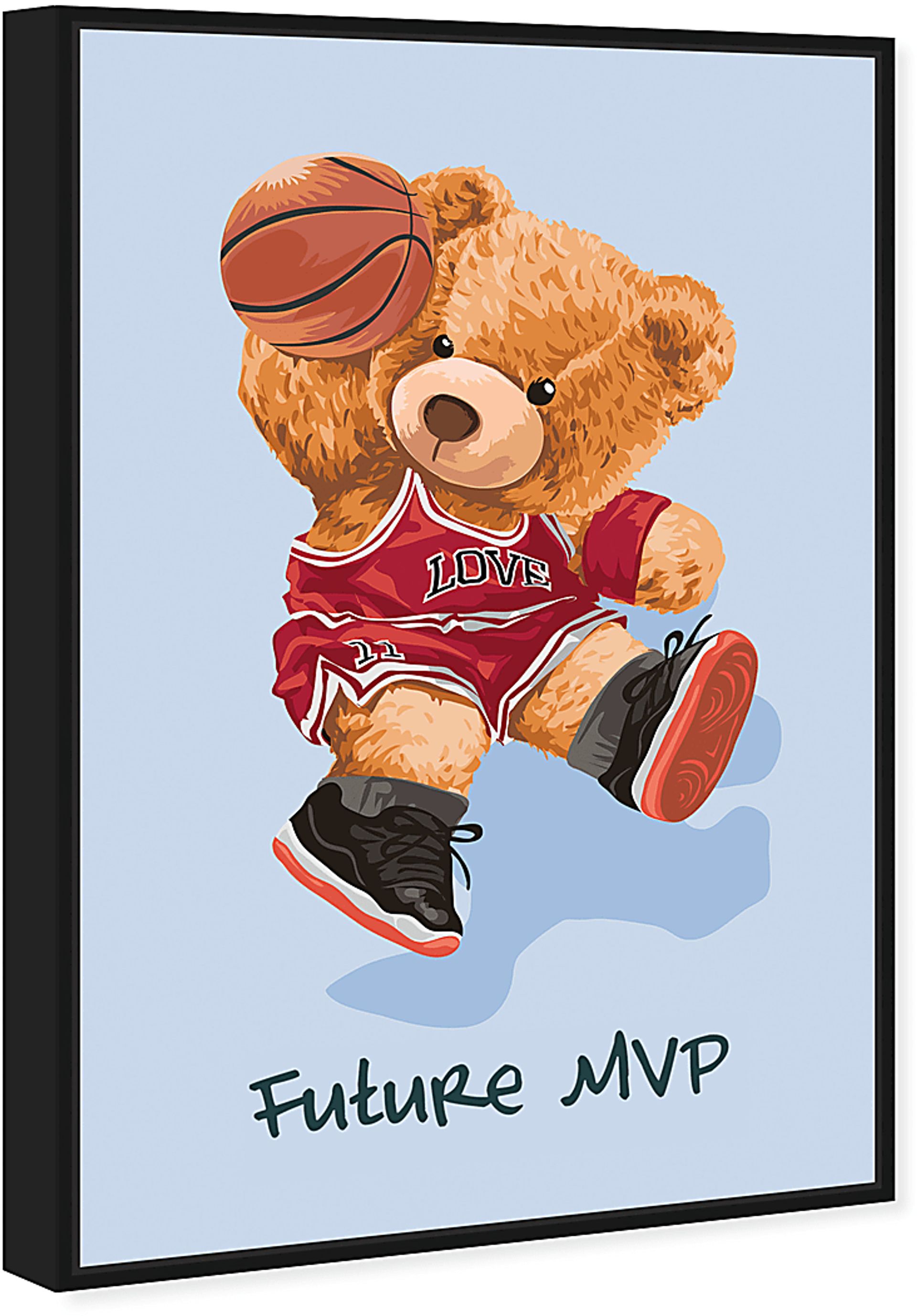 Kids MVP Teddy Bear Blue Medium Wall Art - Image 2