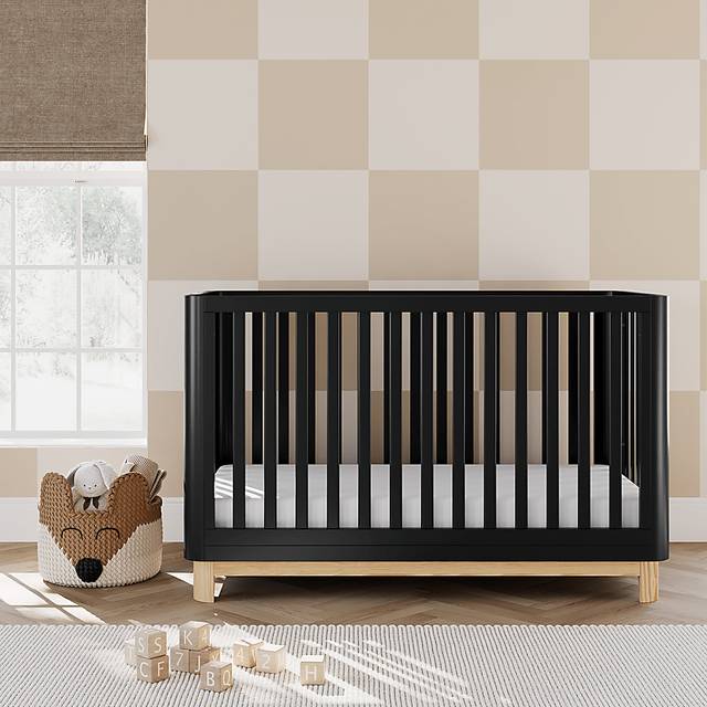 Kids Mytha Black/Natural Convertible Crib - Thumbnail - Image 2