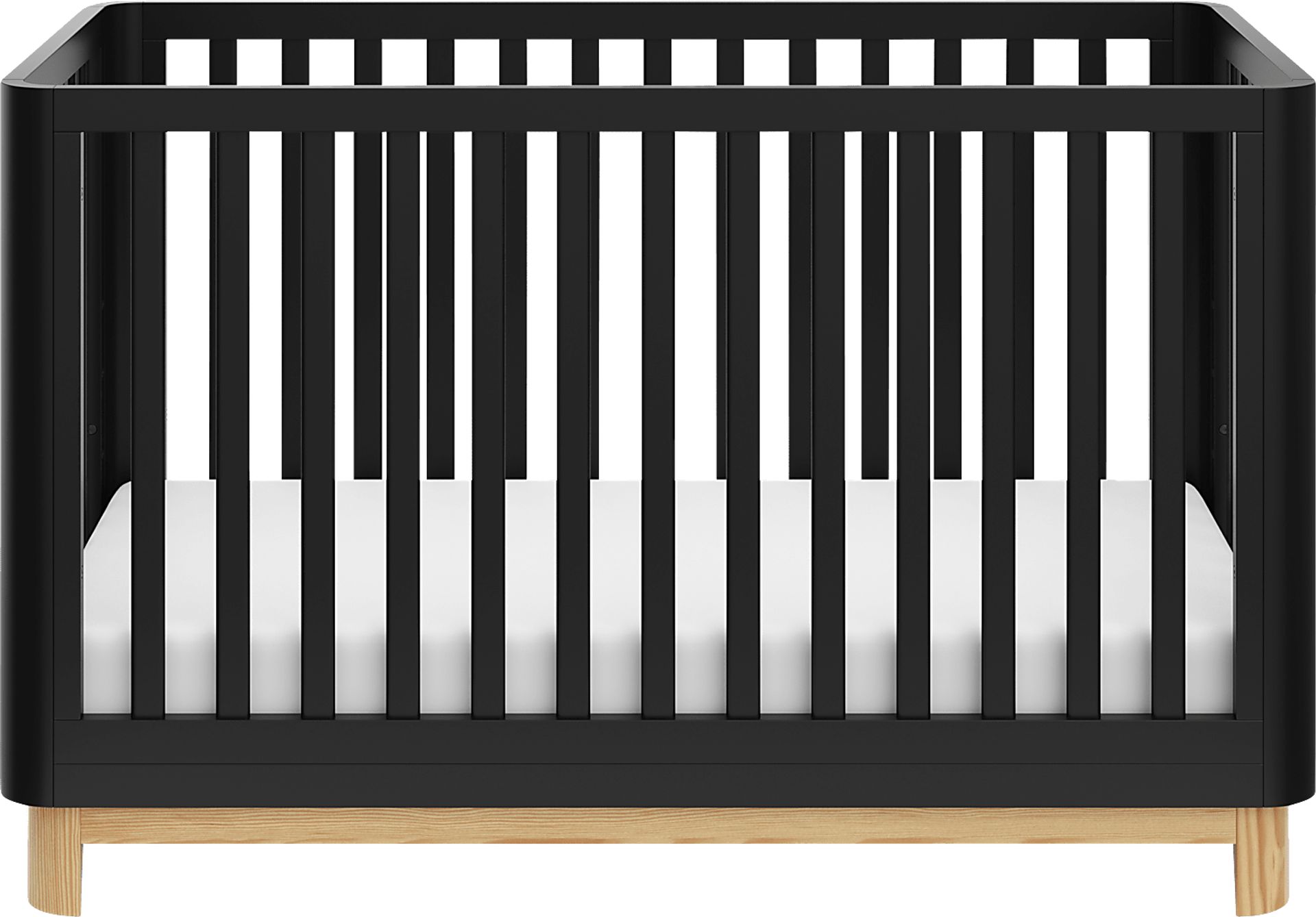 Kids Mytha Black/Natural Convertible Crib - Image 3