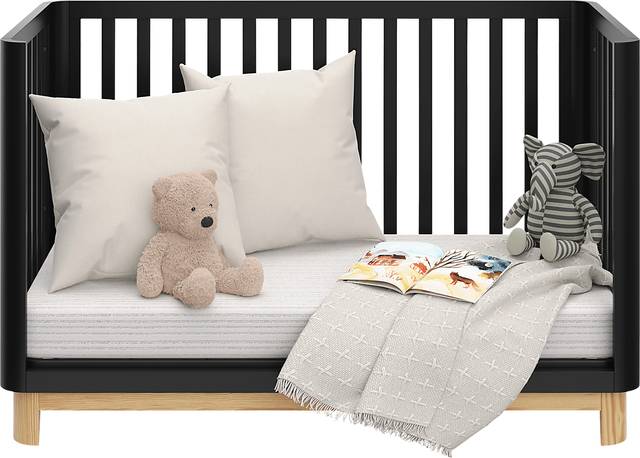 Kids Mytha Black/Natural Convertible Crib - Thumbnail - Image 5