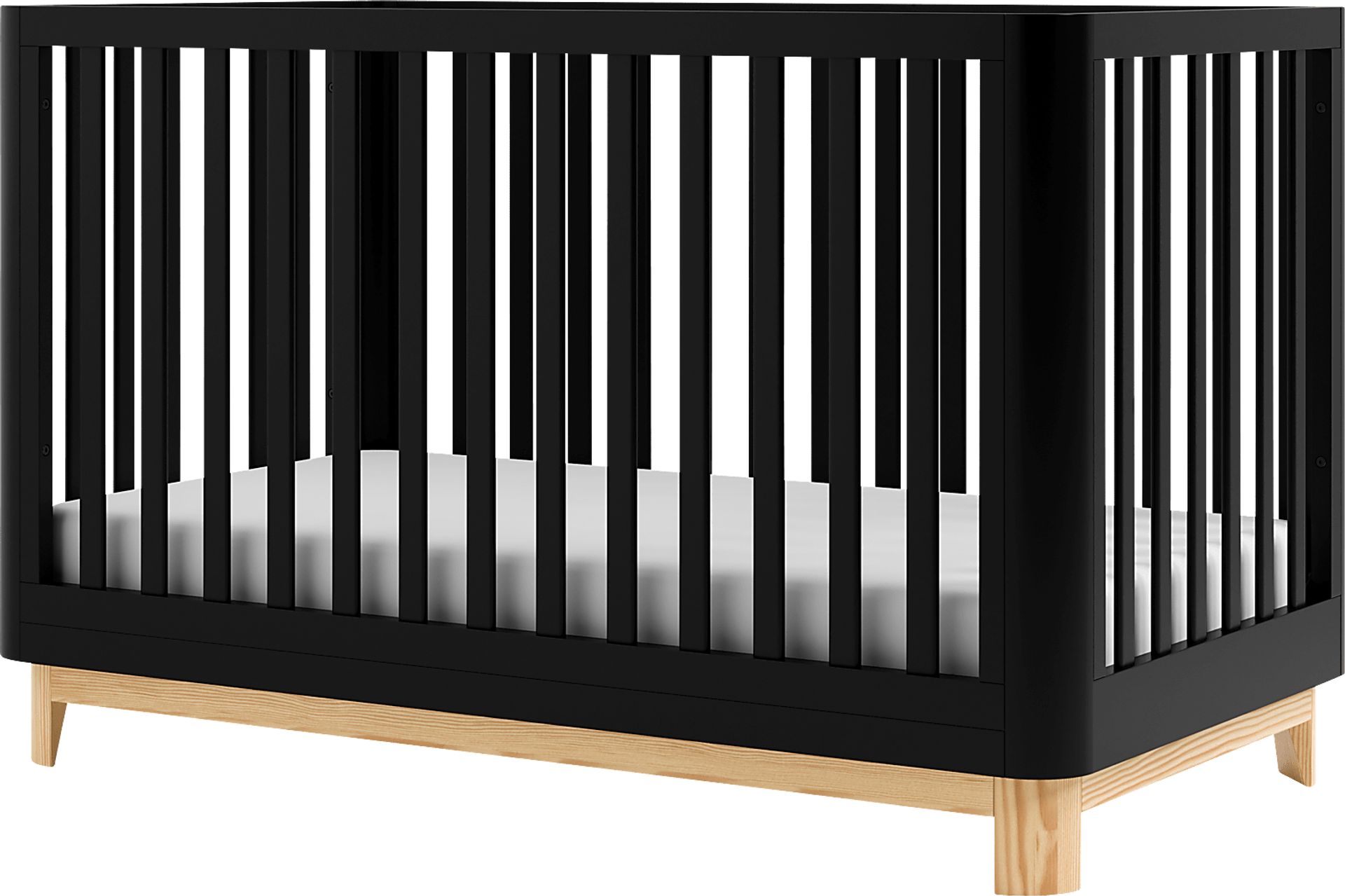 Kids Mytha Black/Natural Convertible Crib - Image 8