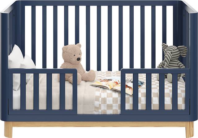 Kids Mytha Blue/Natural Convertible Crib - Thumbnail - Image 6
