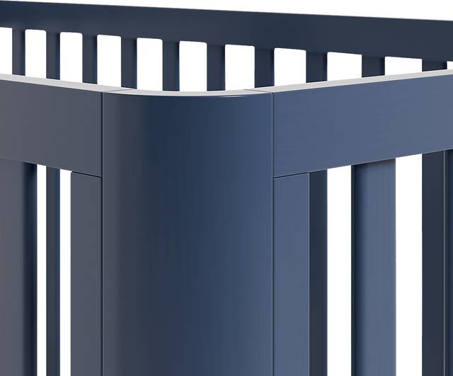 Kids Mytha Blue/Natural Convertible Crib - Thumbnail - Image 7