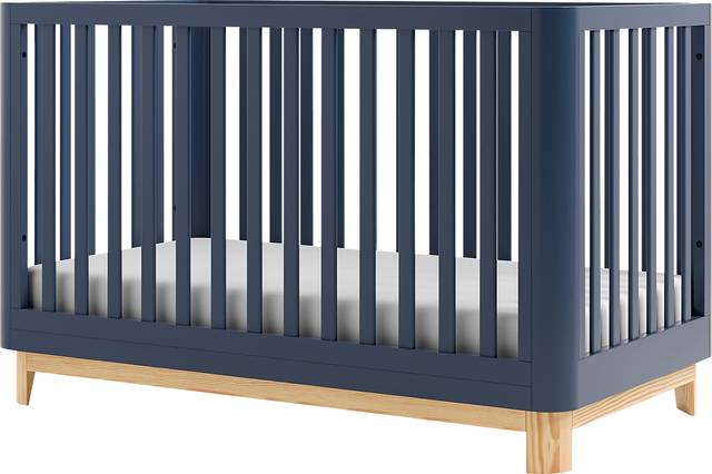 Kids Mytha Blue/Natural Convertible Crib - Thumbnail - Image 9
