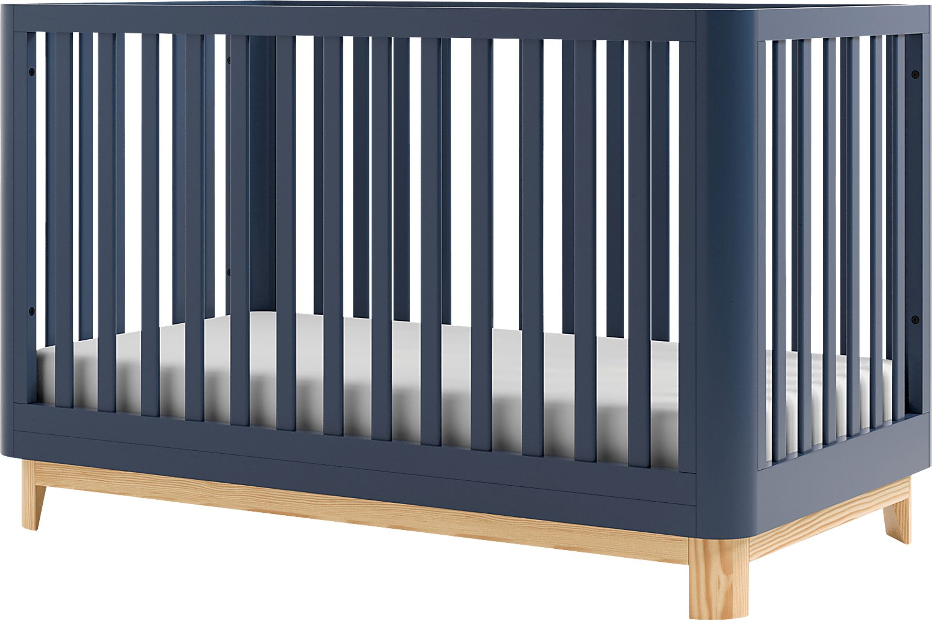 Kids Mytha Blue/Natural Convertible Crib - Image 9