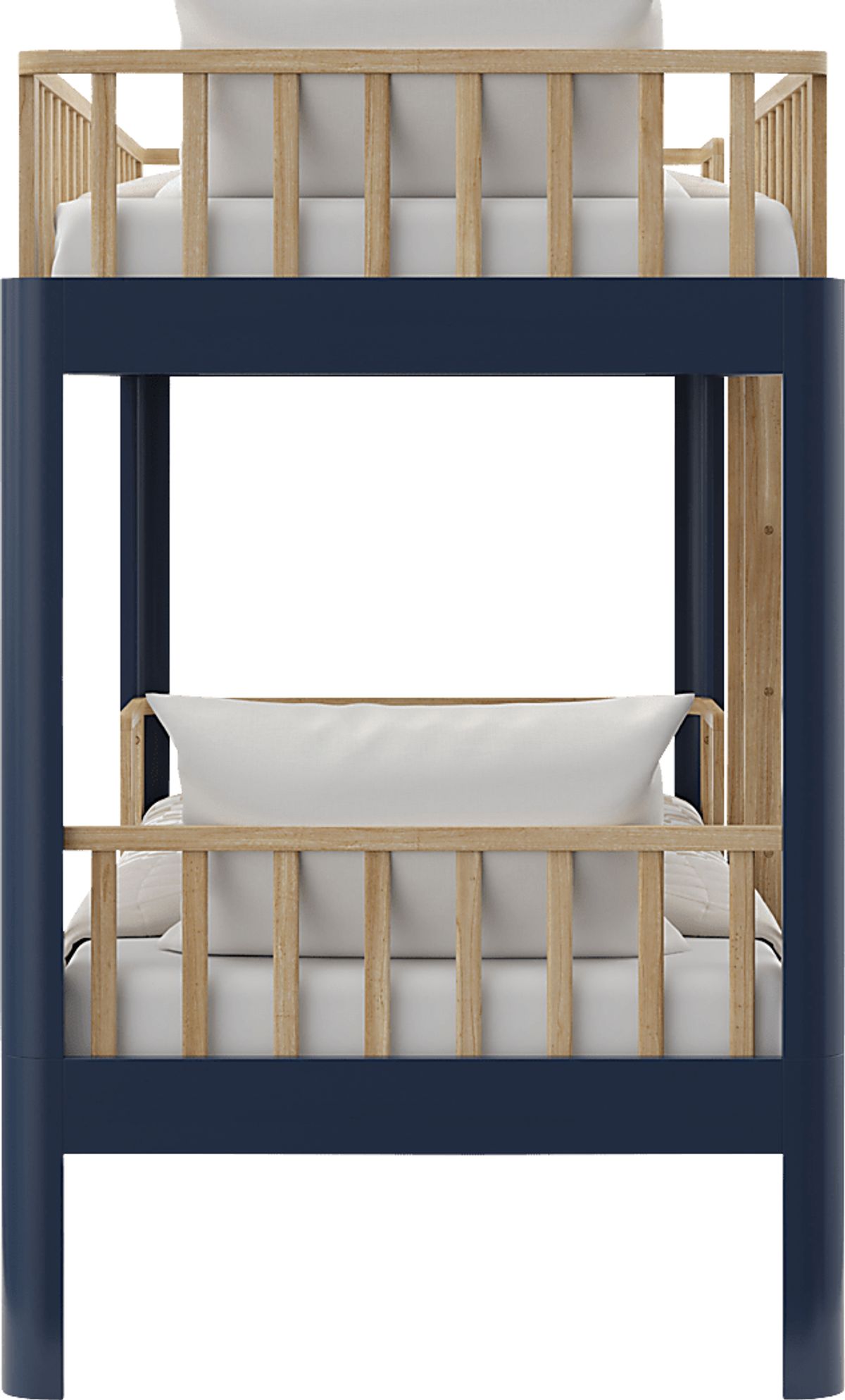 Mytha Midnight Blue,Natural Light Wood Twin/Twin Bunk Bed | Rooms to Go