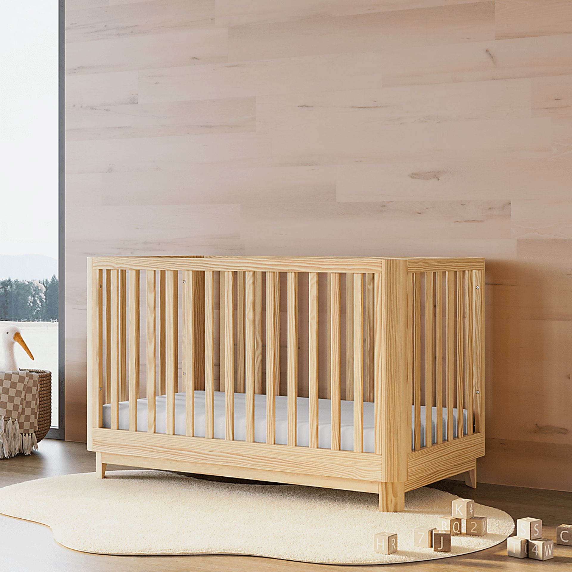 Kids Mytha Natural Convertible Crib - Image 4