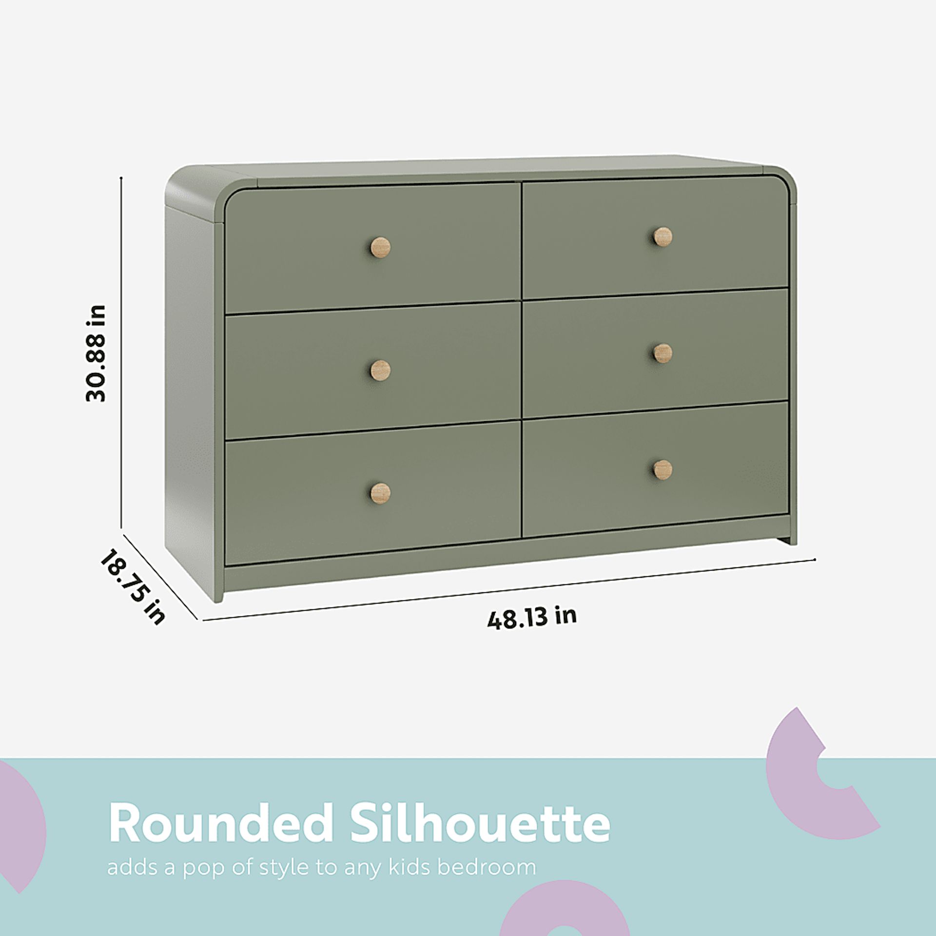 Kids Mytha Olive Dresser - Image 5