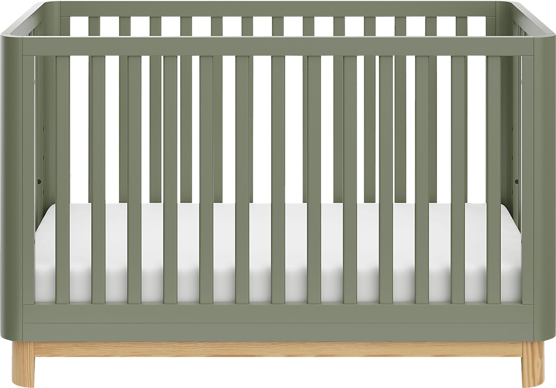 Kids Mytha Olive/Natural Convertible Crib - Image 3