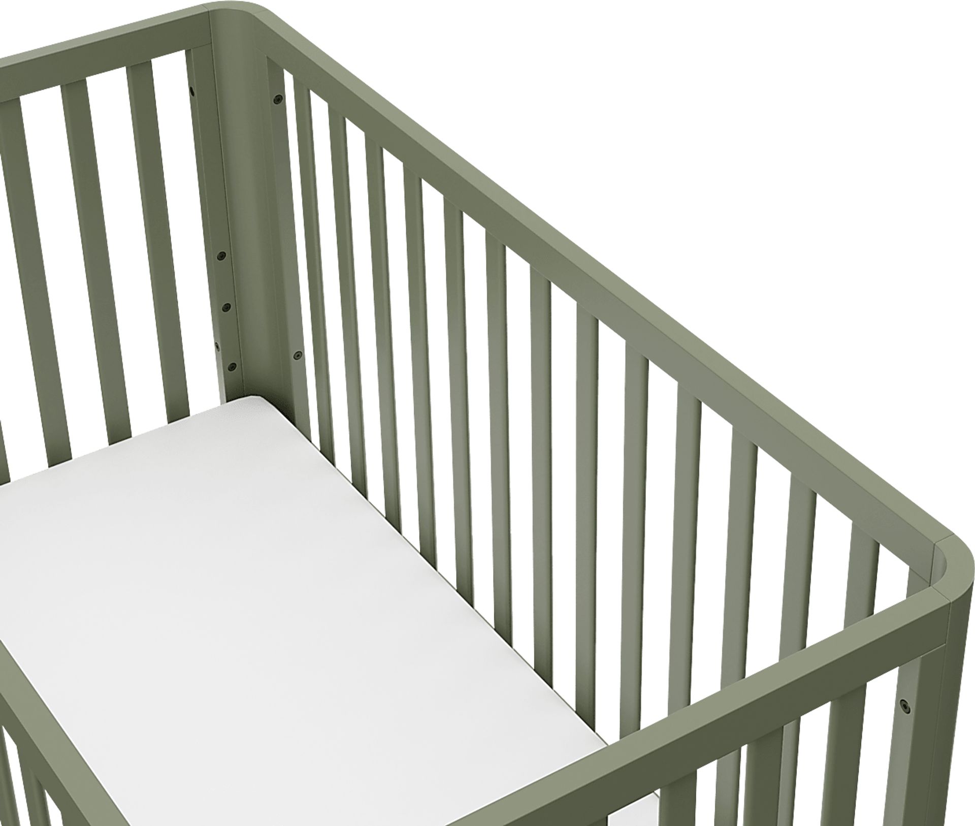 Kids Mytha Olive/Natural Convertible Crib - Image 4