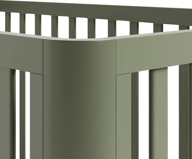 Kids Mytha Olive/Natural Convertible Crib - Thumbnail - Image 7