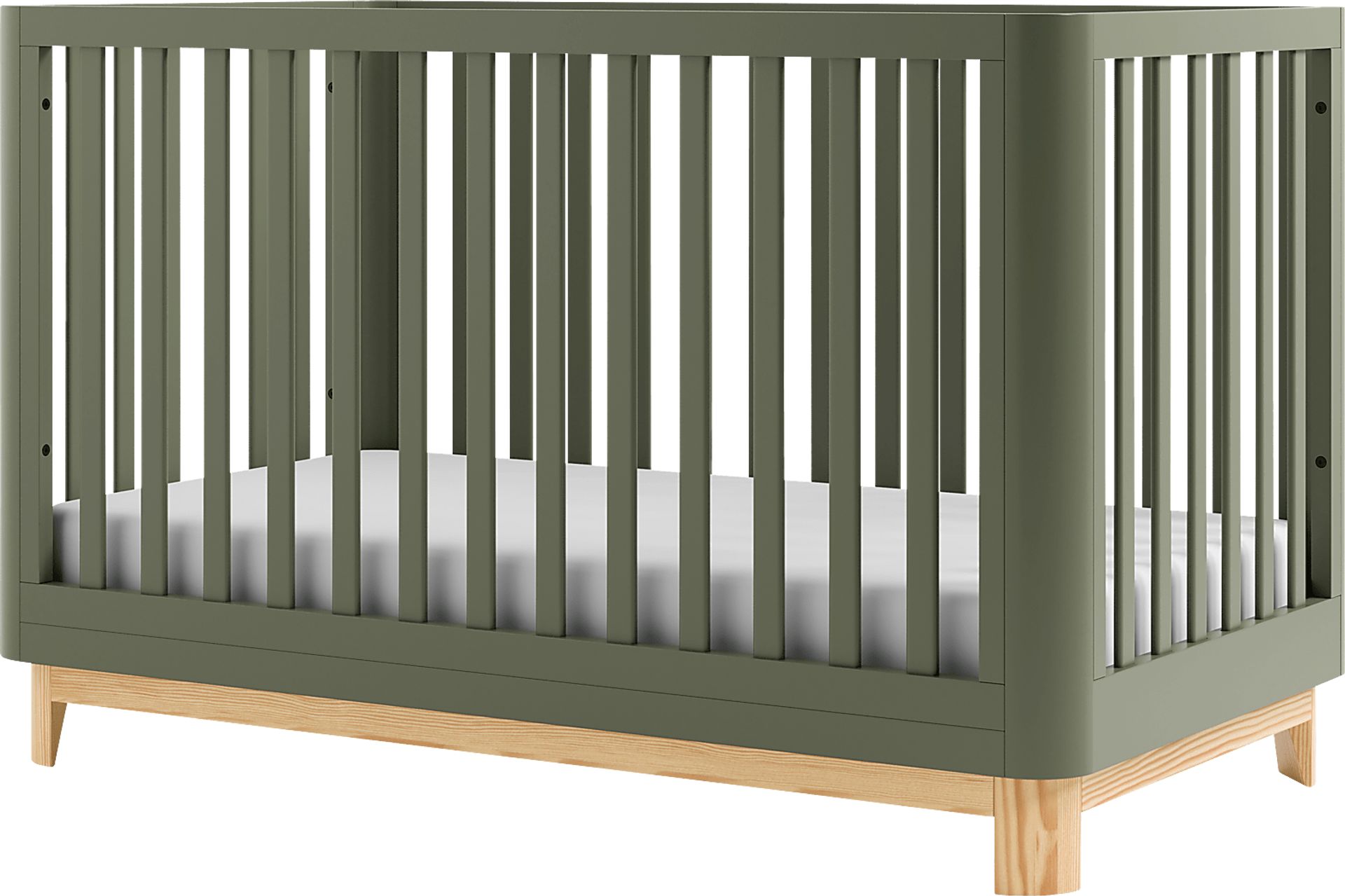 Kids Mytha Olive/Natural Convertible Crib - Image 8
