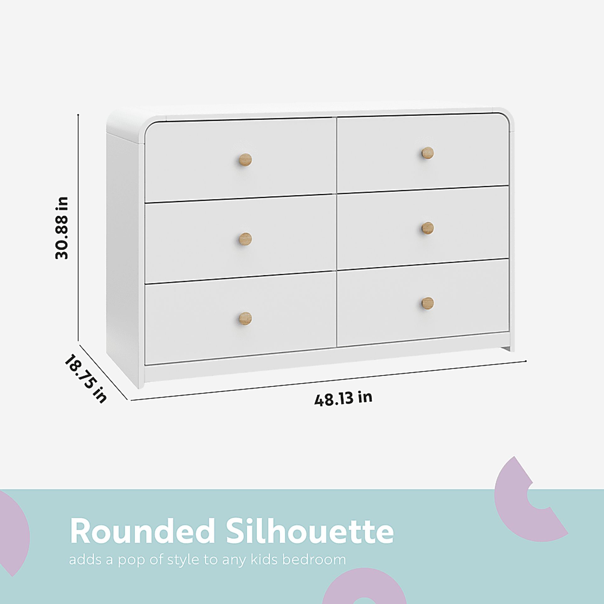 Kids Mytha White Dresser - Image 7