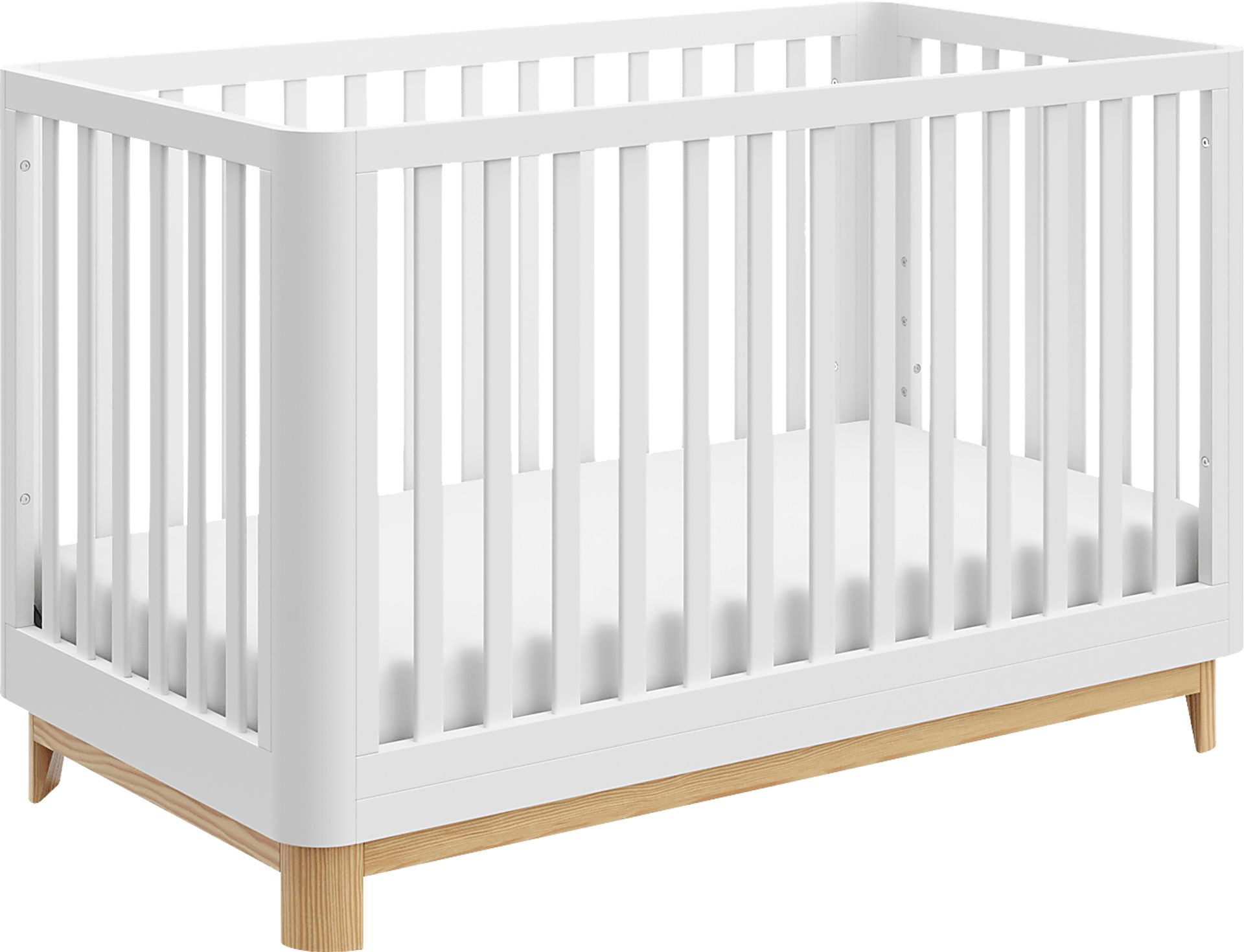 Kids Mytha White/Natural Convertible Crib - Image 1