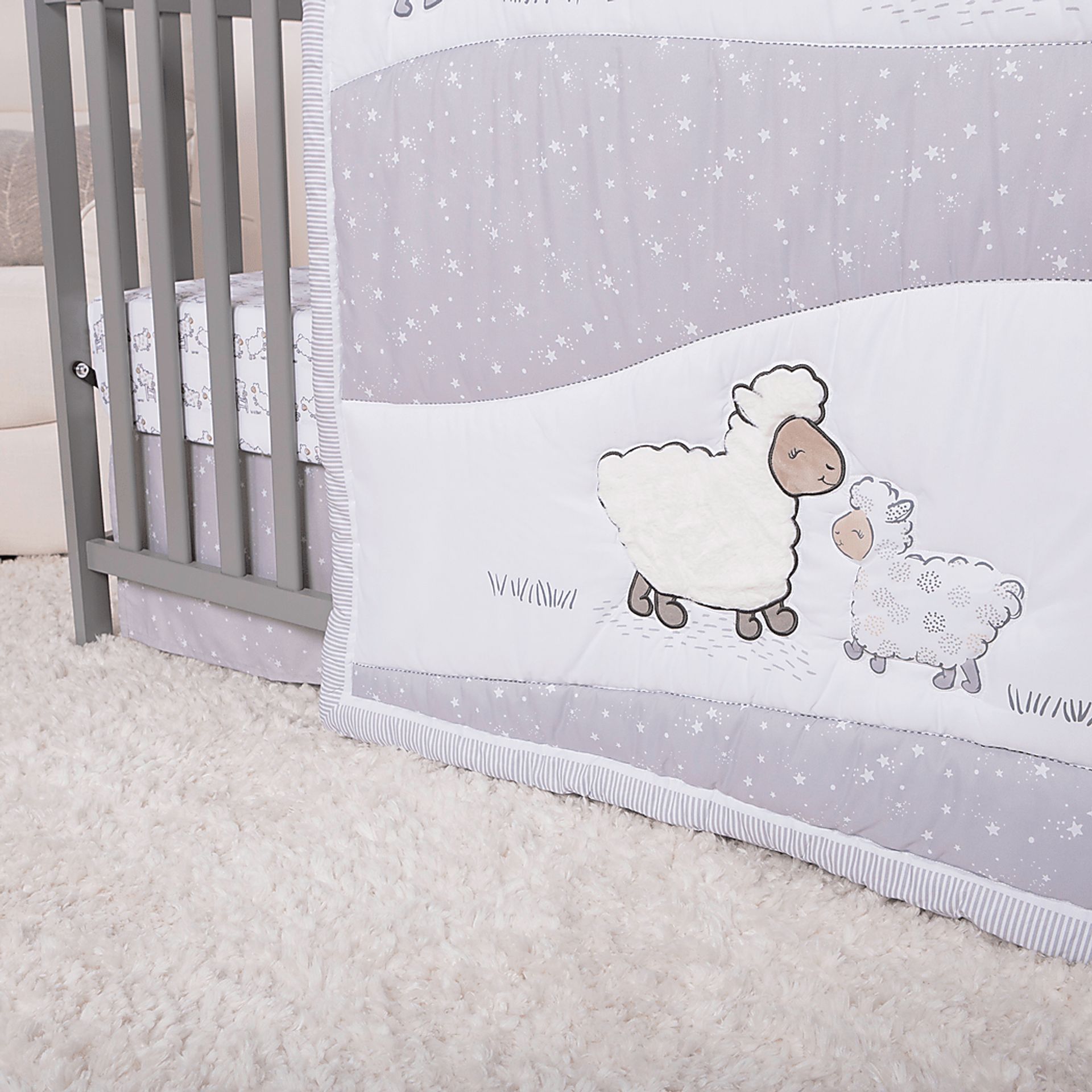 Kids Nael Gray 4 Pc Baby Bedding Set - Image 3